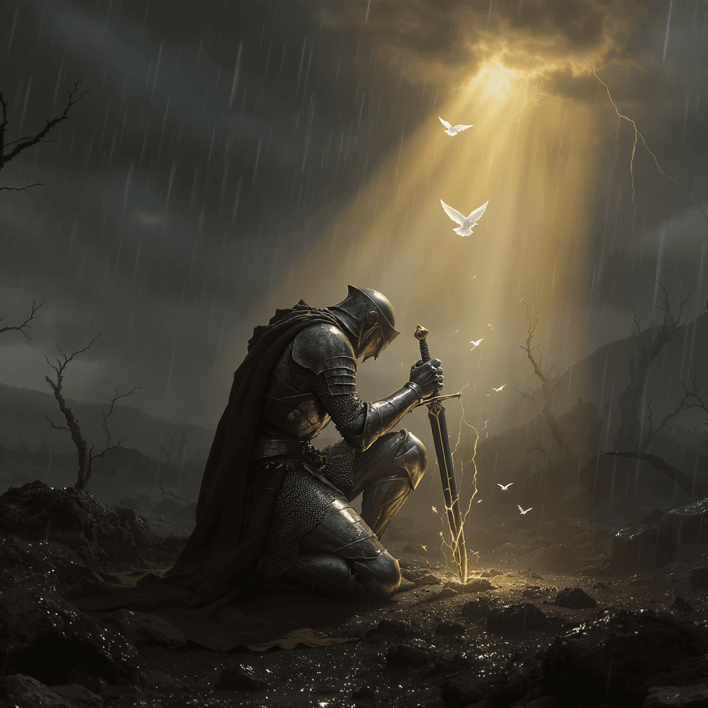 AI generated: **powerful warrior, visually rich** King James Bible verse tailored for, optimized to generate a **s...