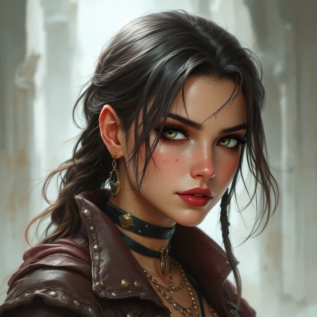 AI generated: a portrait of a female rogue trader for the 40k game rogue trader
