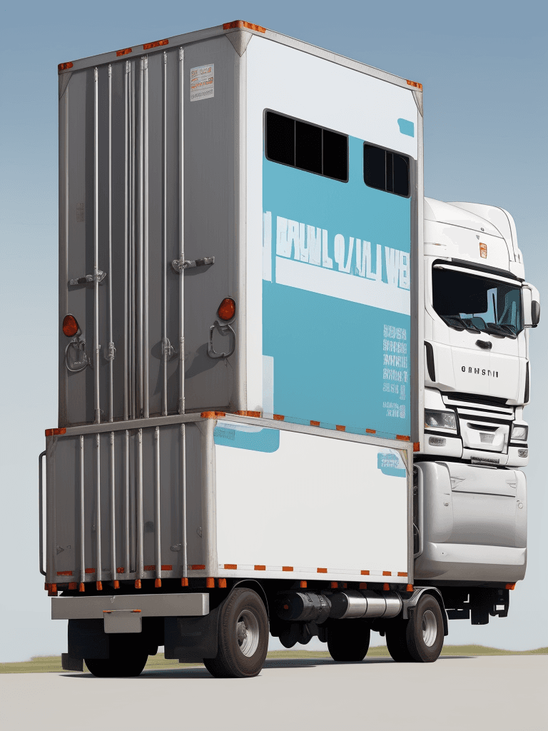 AI generated: group of trucks on transparent background cargo transport truck