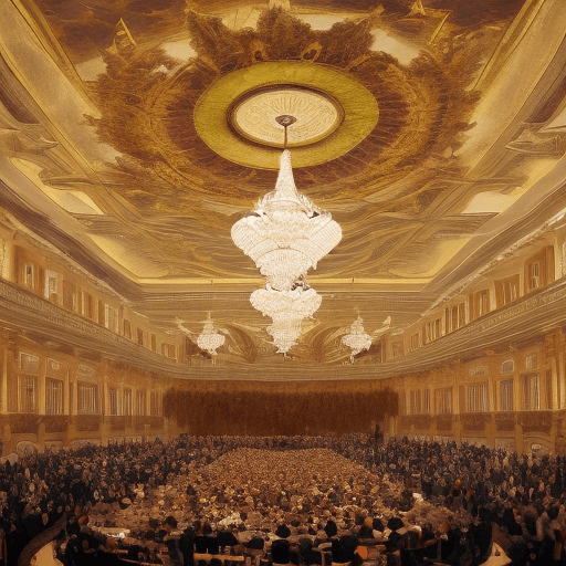 AI generated: Make a high-definition image showing an event, highlighting the atmosphere of the place, being of a ...