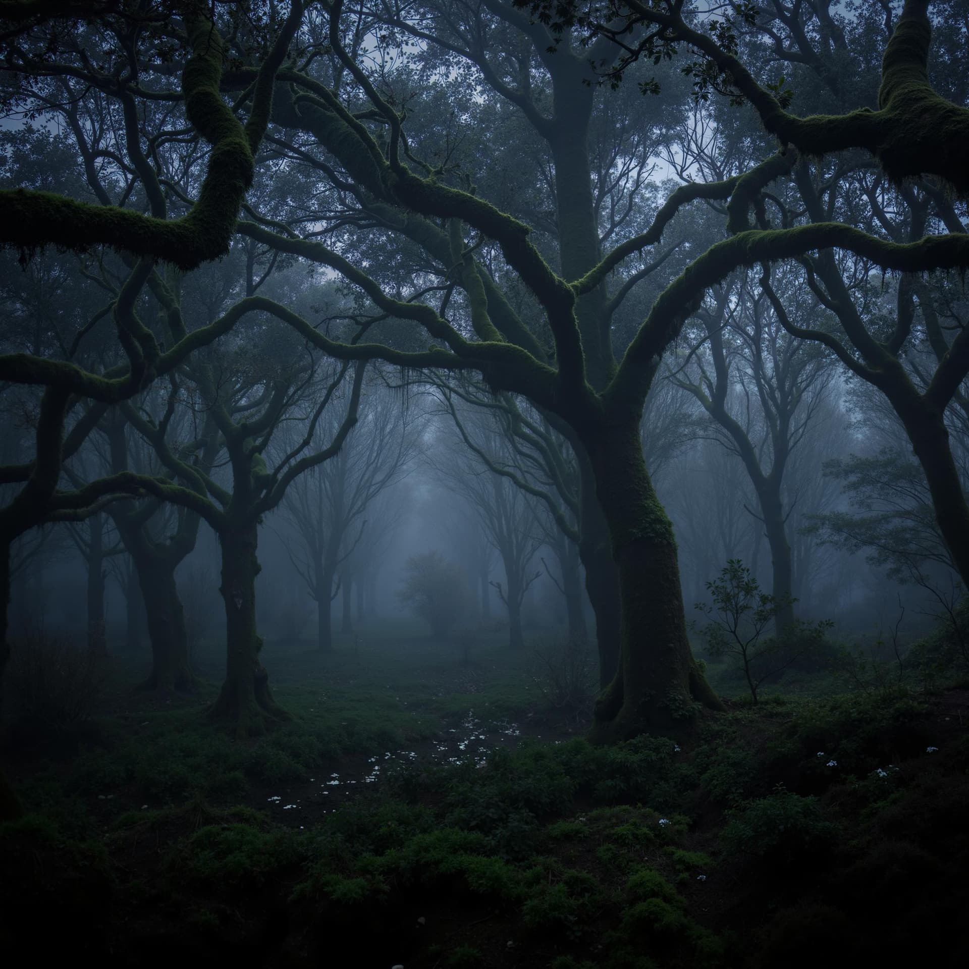 Dark, mystical forest (Flux 1D)