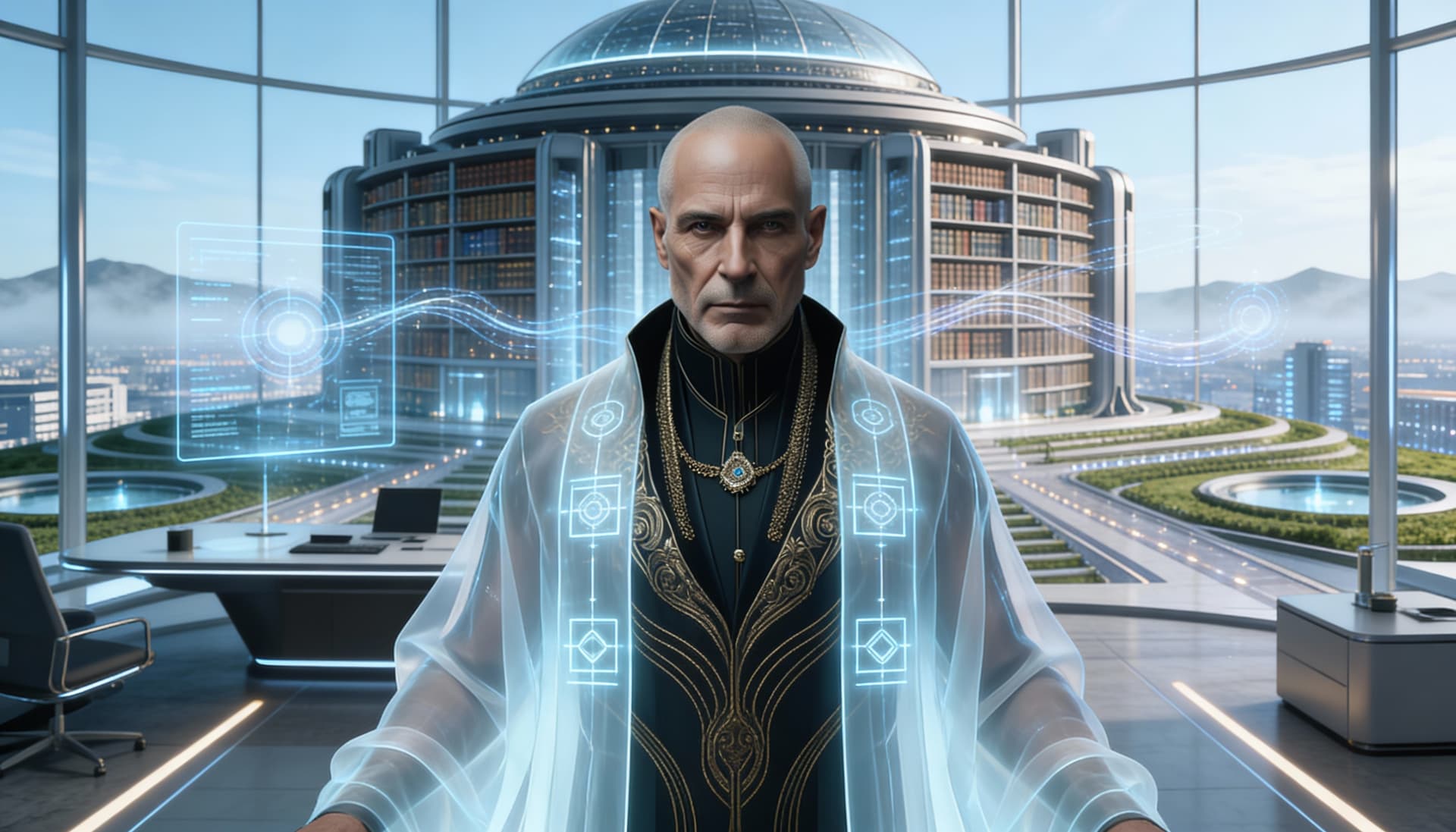 AI generated: Create a visual of the 

First Aqu’ottor Prime of the Galaxial Vora’di Universal Academia
Complete h...