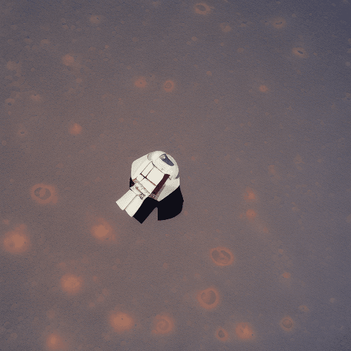 AI generated: A small spacecraft sets off on the desert toward a universe full of stars, galaxies, and colorful pl...