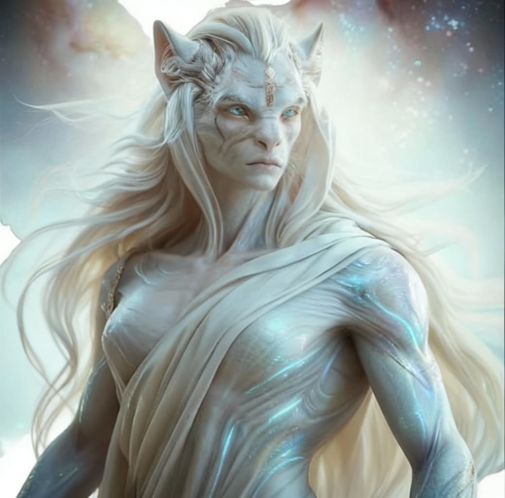AI generated: Transform all anthropomorphic characters into elegant, anatomically refined hybrids blending human, ...