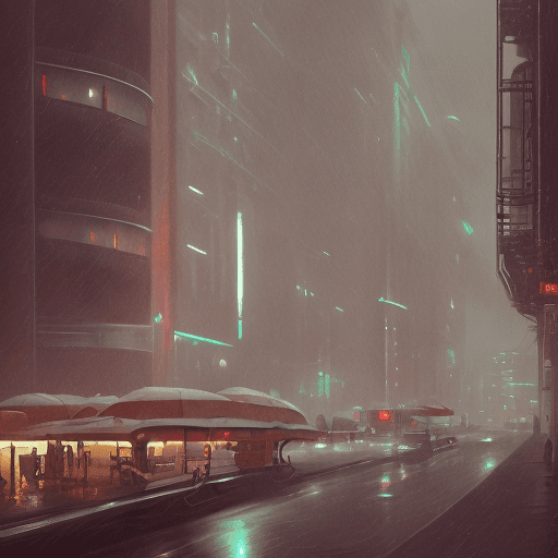 AI generated: Film Noir City, art deco, retrofuturism, Solarpunk, Atompunk, rainy weather, ambient atmosphere, 8k ...
