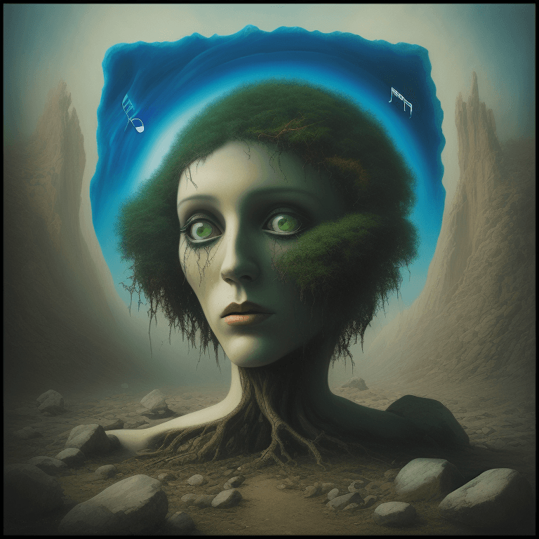 AI generated: music Album cover picture, surreal art, oil picture,  rock