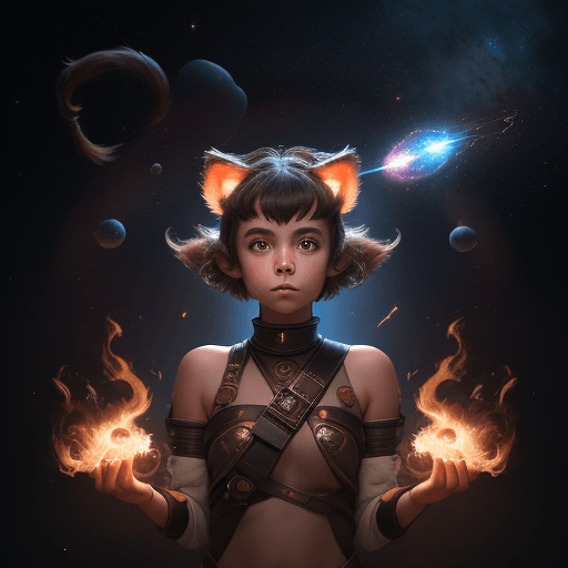 AI generated: cinematic portrait of a young beautiful and cute anthropomorphic female monkey with a monkey tail, k...