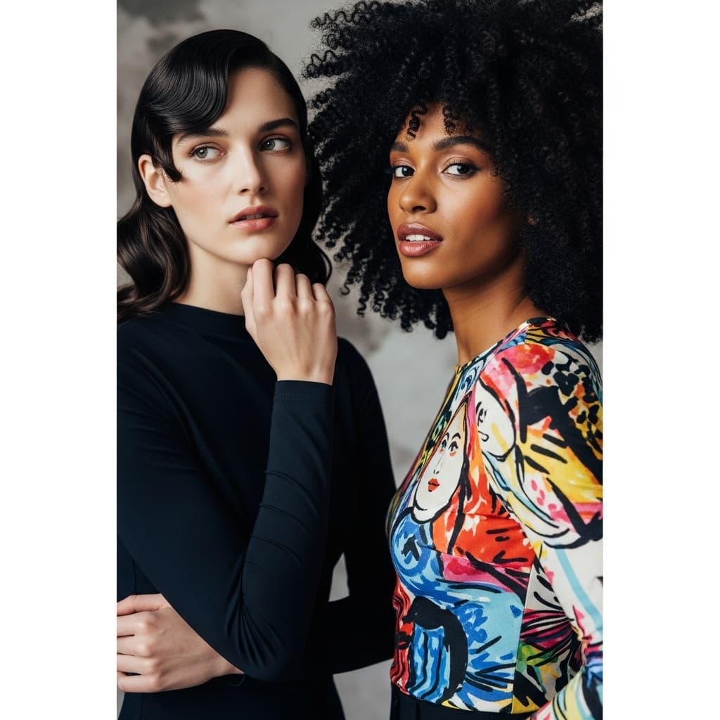AI generated: CREAte NEW LIFELIKE IMAGE AS IF IT IS 4k PROFESSIONAL PHOTOGRAPHY OF 2 LIFELIKE LOOKING MODELS INSPI...