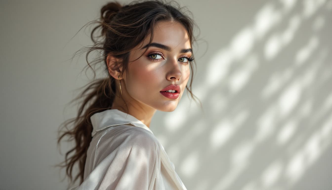 AI generated: fashion editorial photograph, woman, shot on a Canon EOS 5D Mark IV --chaos 75 --ar 1:2 --profile rs...