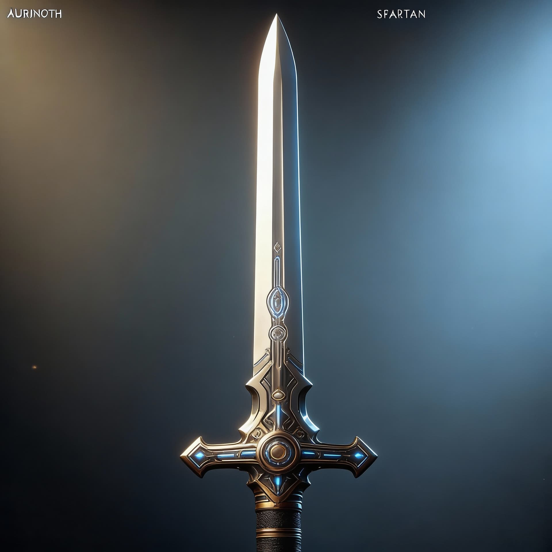 AI generated: Focus on the swords and give a display to showcase the sword's beauty. Show it from tip to hilt from...