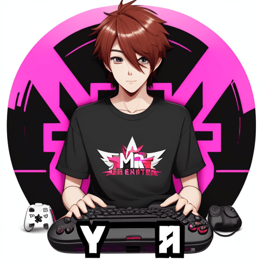 AI generated: Boy gamer anime logo
 text Mr REAL YT