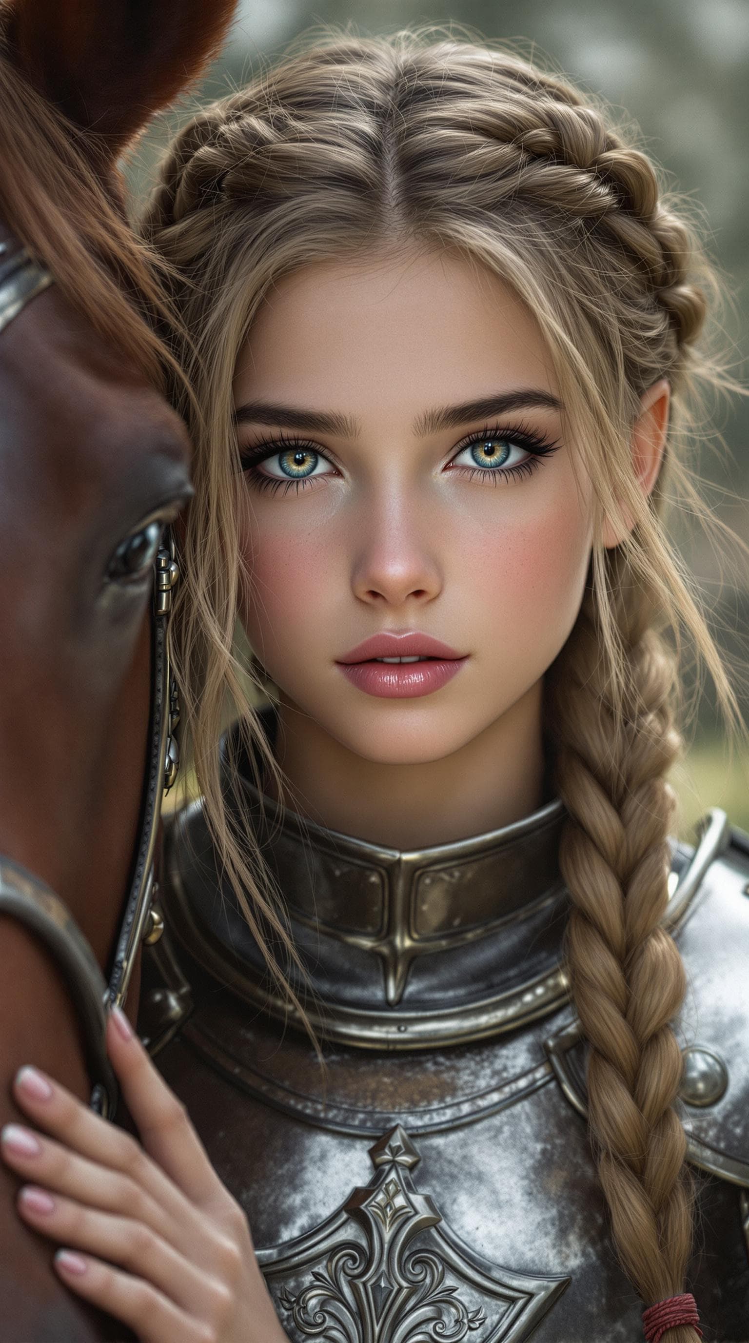 AI generated: a professional of the most beautiful 5th grade girl in the world, as a Knights Templar, in a highly ...