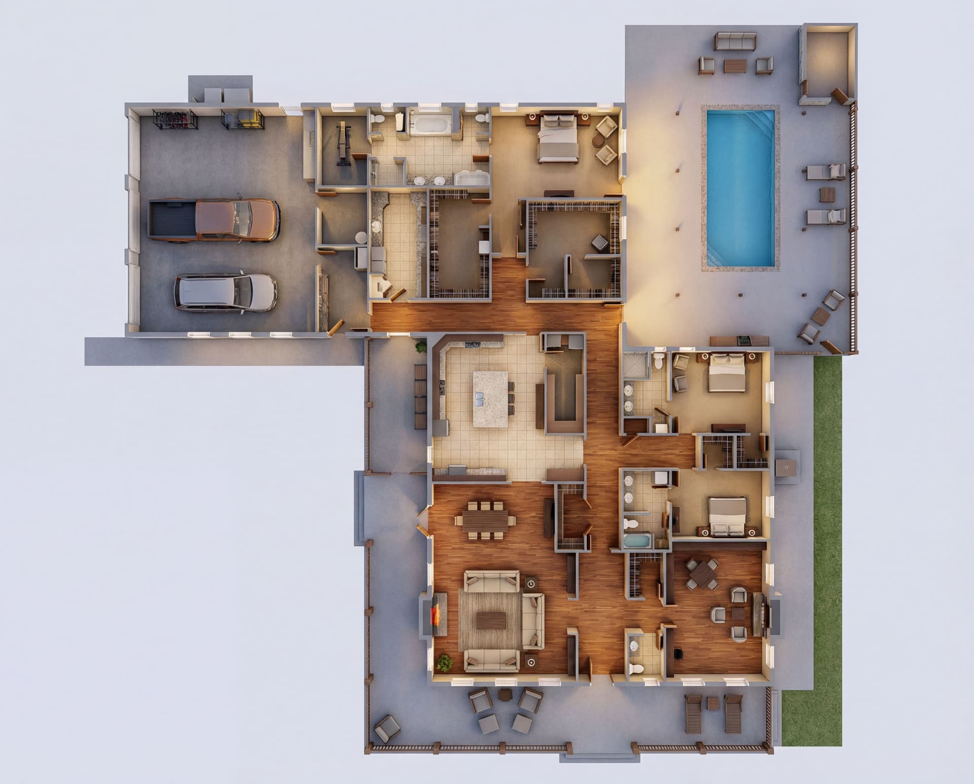 AI generated: Can you create a 3D floor plan of this plan please