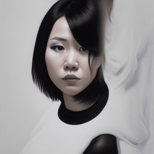 AI generated: Hyper realistic, full shot body photo of the most creepy artwork in the world, portrait photo of a w...