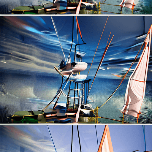AI generated: Photo of a ultra realistic sailing ship, dramatic light, pale sunrise, cinematic lighting, battered,...