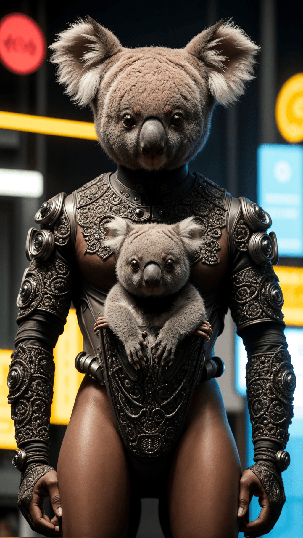 AI generated: a sweety cute koalas, curious