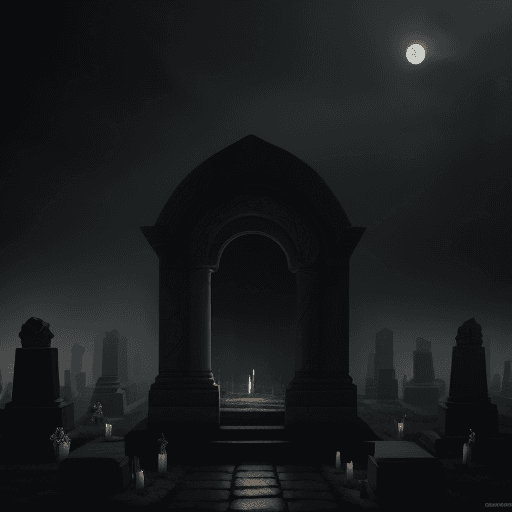 AI generated: Fotografia ultrarealista de un mago del dnd en un cementerio con esqueletos saliendo de sus tumbas, ...
