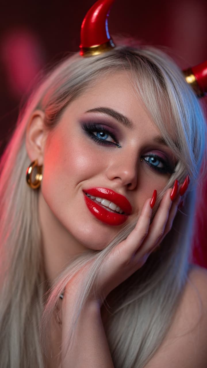 AI generated: Photorealistic close-up portrait of a stunning 20 year old woman with flawless yet realistic skin te...