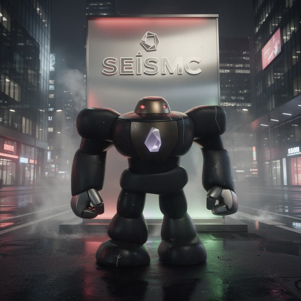 AI generated: Ultra-realistic cinematic IMAX-grade scene, night-time futuristic financial district, real-world mod...