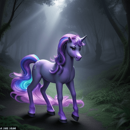 AI generated: Step into the enchanting realm of My Little Pony and imagine a scene where the main characters, incl...