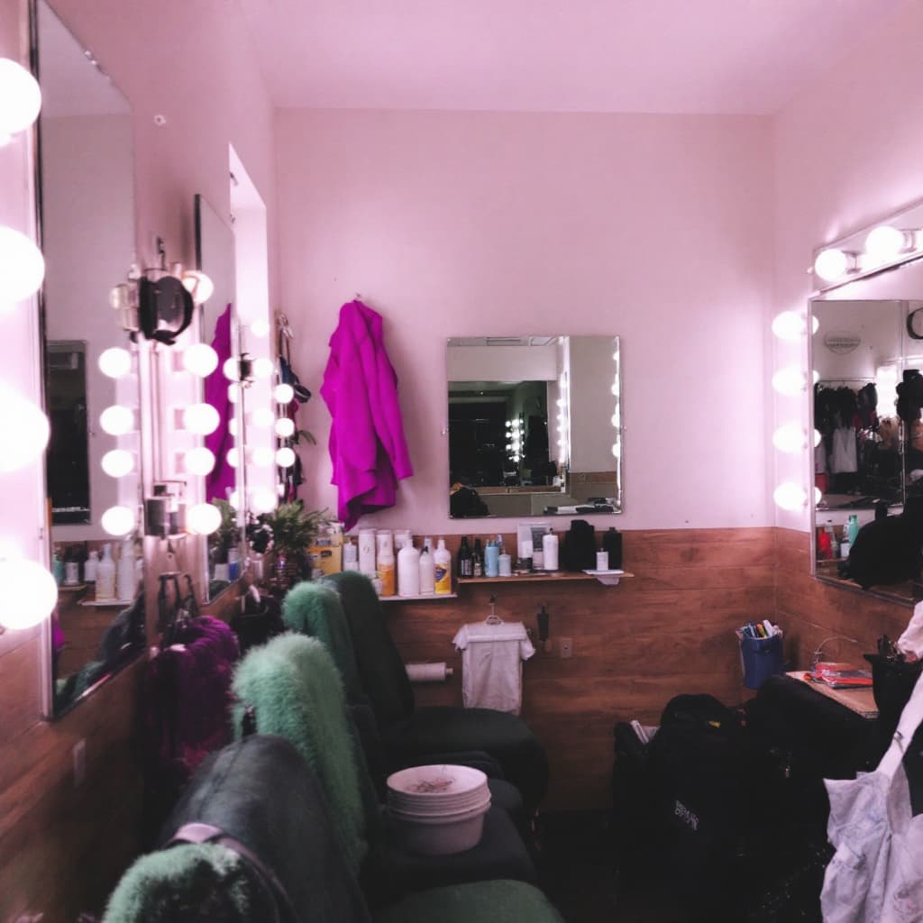 AI generated: no people empty dressing room