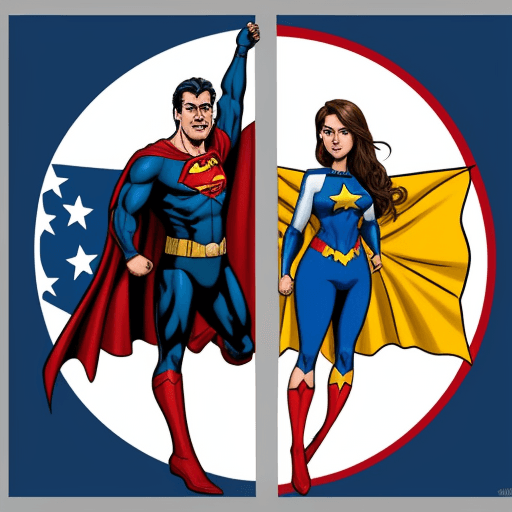 AI generated: If the countries of Spain and the United States were superheroes