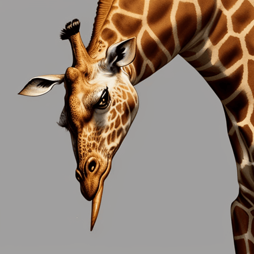 AI generated: UN DOCTEUR LEZARD AUSCULTE UNE GIRAFFE MUSCLE