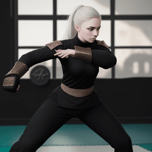 AI generated: 
Nastya combat teacher
