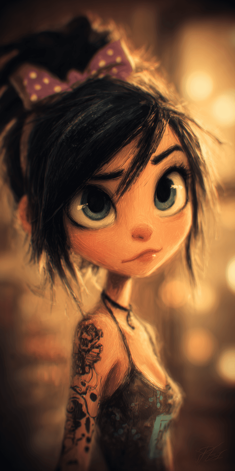 AI generated: a dark-haired girl, gothcore, zbrush, character caricatures --chaos 75 --ar 1:2 --profile n19tbh9 --...