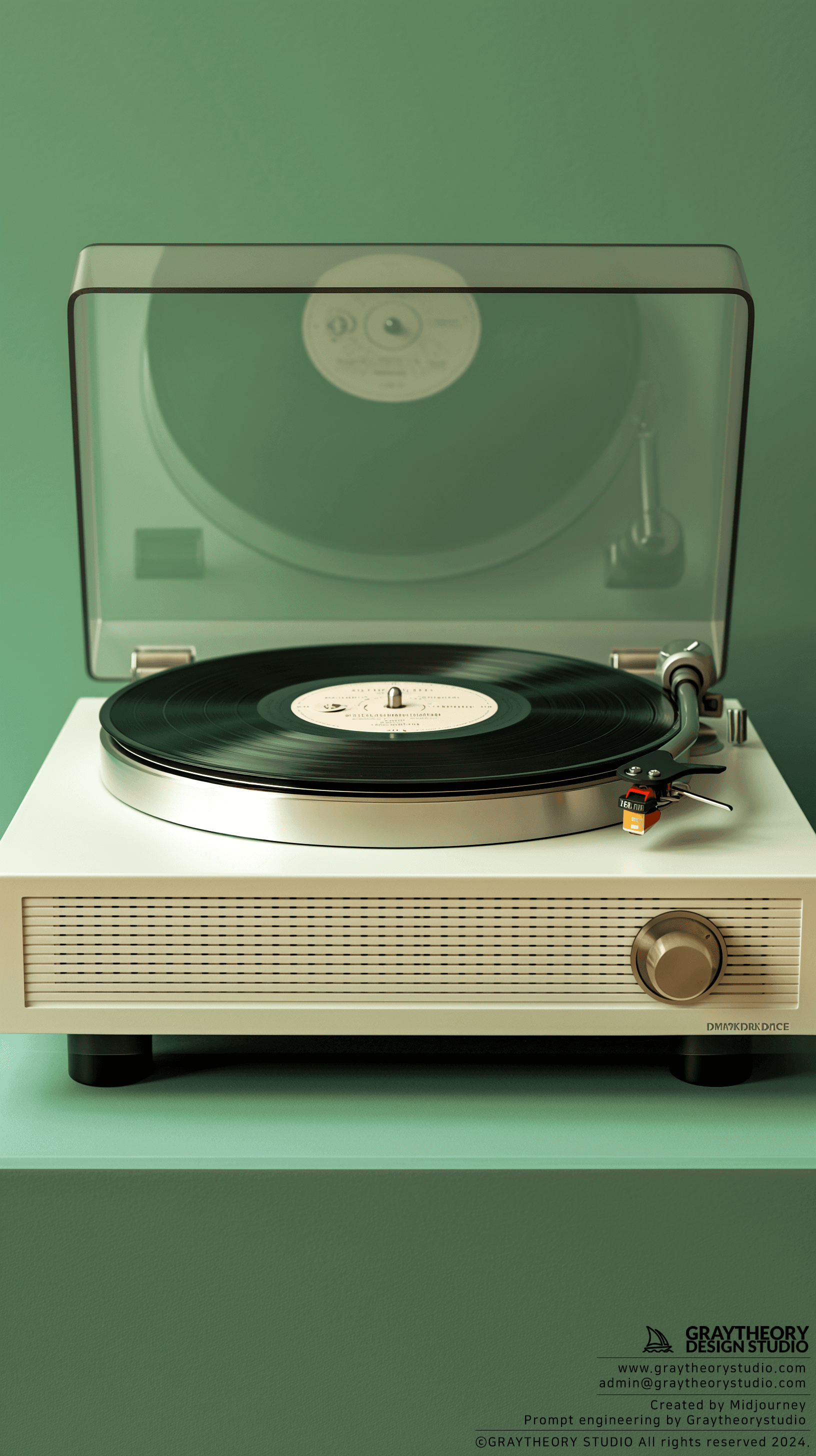 AI generated: Dieter Rams' Braun SK4 record player, Snow White, Nikon Z9, NIKKOR Z 50mm f/1.2 S lens, focusing on ...
