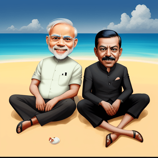 AI generated: CARICATURE STYLE --v 5.1

Caricature of Narendra Modi and Arvind Kejriwal chilling together on a bea...