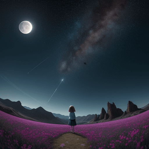 AI generated: master piece, wide shot, Expansive landscape photograph, (view from below with a view of the sky and...