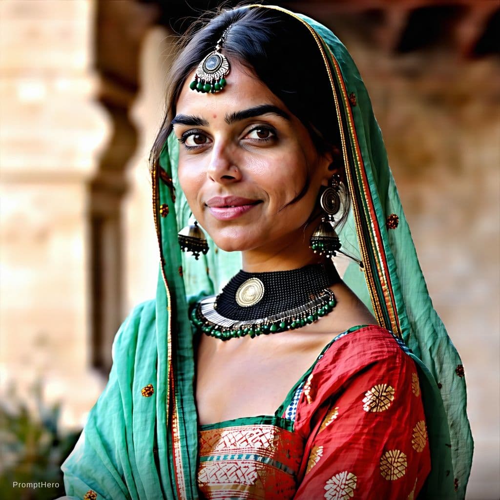 AI generated: Create a sexy girl in india style. and look like sexy.