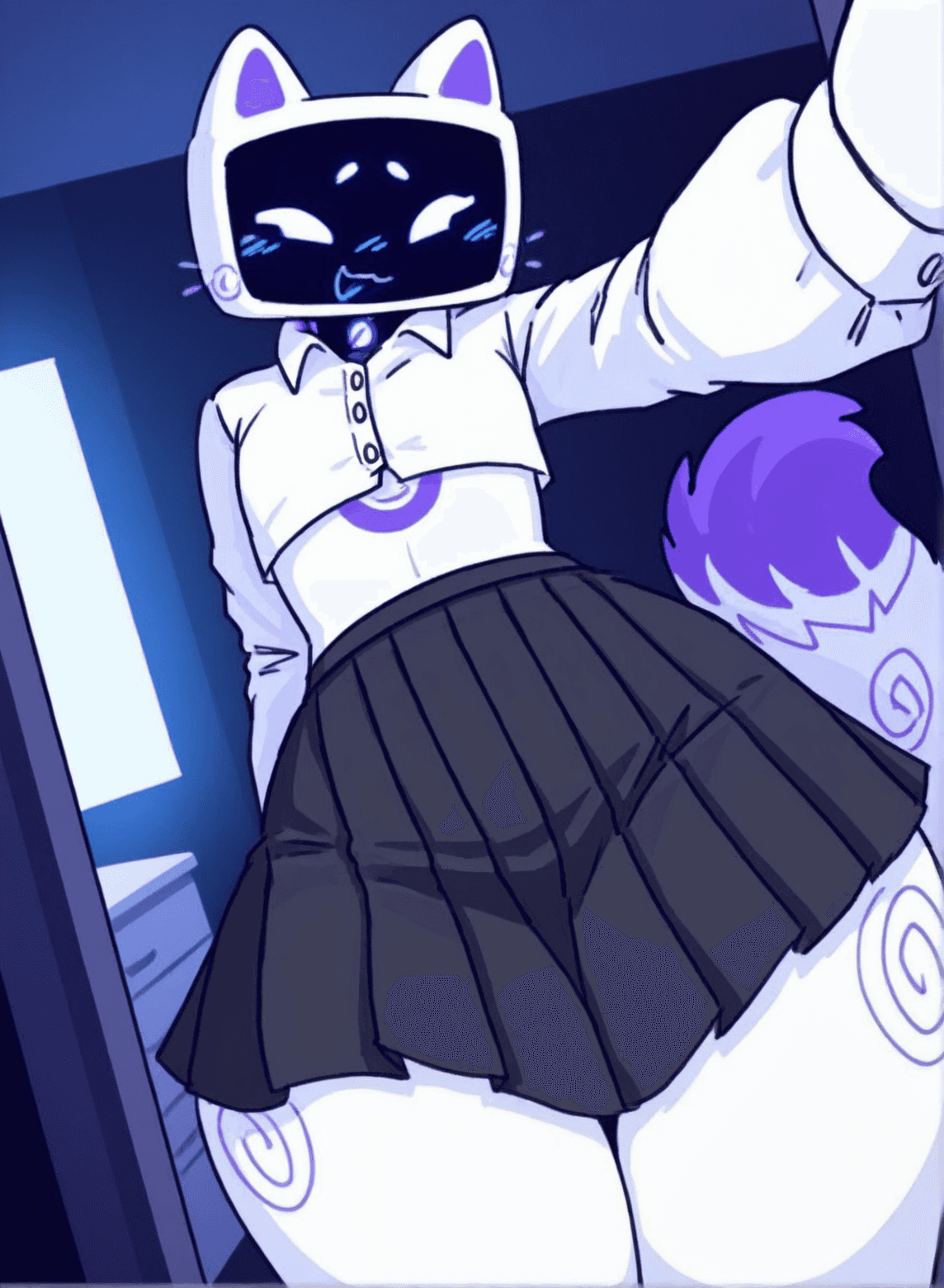 👾💙 Chatty - (max) Illustrous showcase - Чатти femboy robot