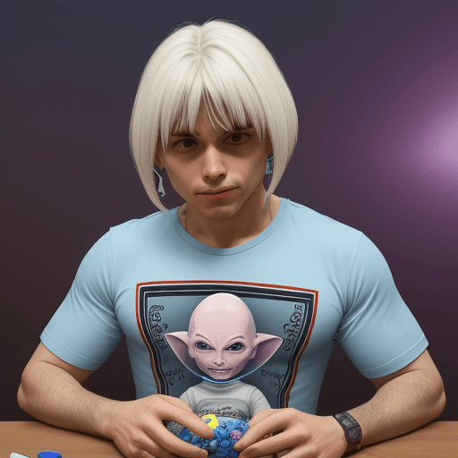 AI generated: mesi jugando con extraterrestre con camisa del Perú