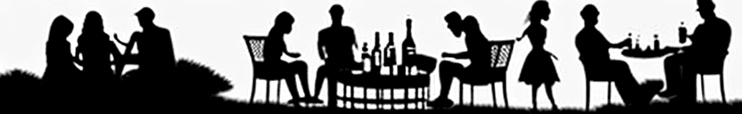 AI generated: This is a photograph of adult party in a (backyard:1.1). Several people around her are drinking and ...