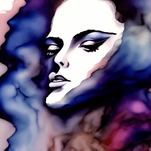AI generated: Love does more harm than hate. Gorgeous alcohol ink painting of smoke rising and forming a striking ...