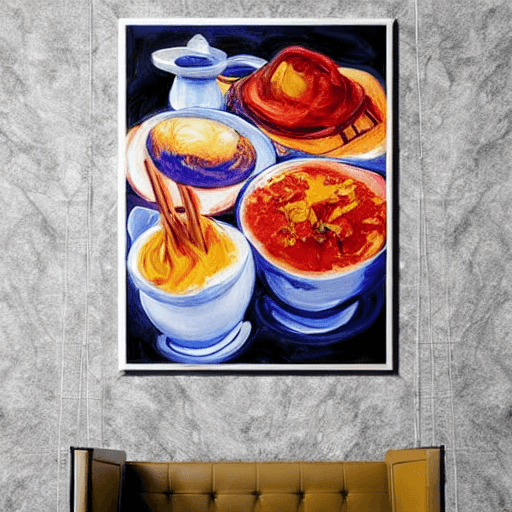 AI generated: The task was to design an art exhibition-themed poster for a newly opened Sichuan restaurant. The ma...