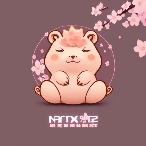 AI generated: 3D Logo vector style, matrix, cute, pink, galaxy kwai, flashes combined with capybara and cherry blo...
