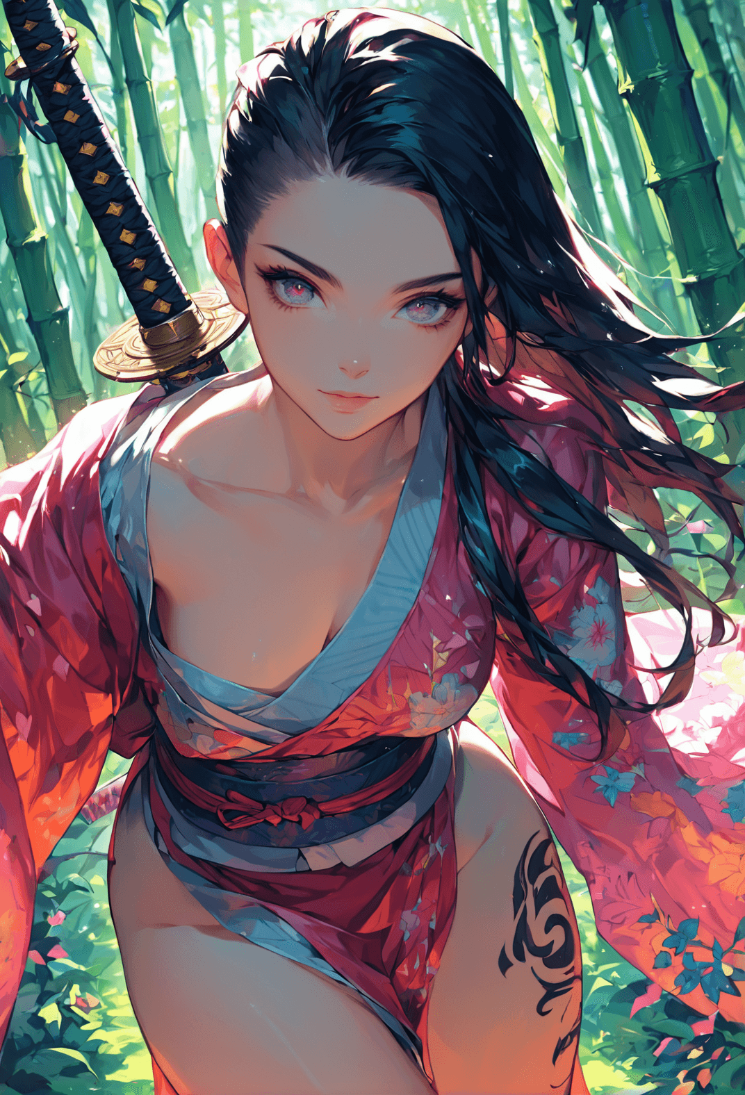 AI generated: score_9, score_8_up, score_7_up,anime,(cowboy body shot:1.3),1girl,gorgeous and beautiful,black hair...