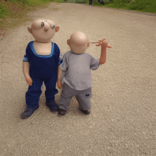 AI generated: funny little men and their adventures
