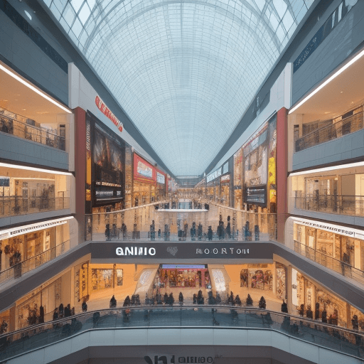 AI generated: huge, ginormous, high resolution, 8k, shopping mall