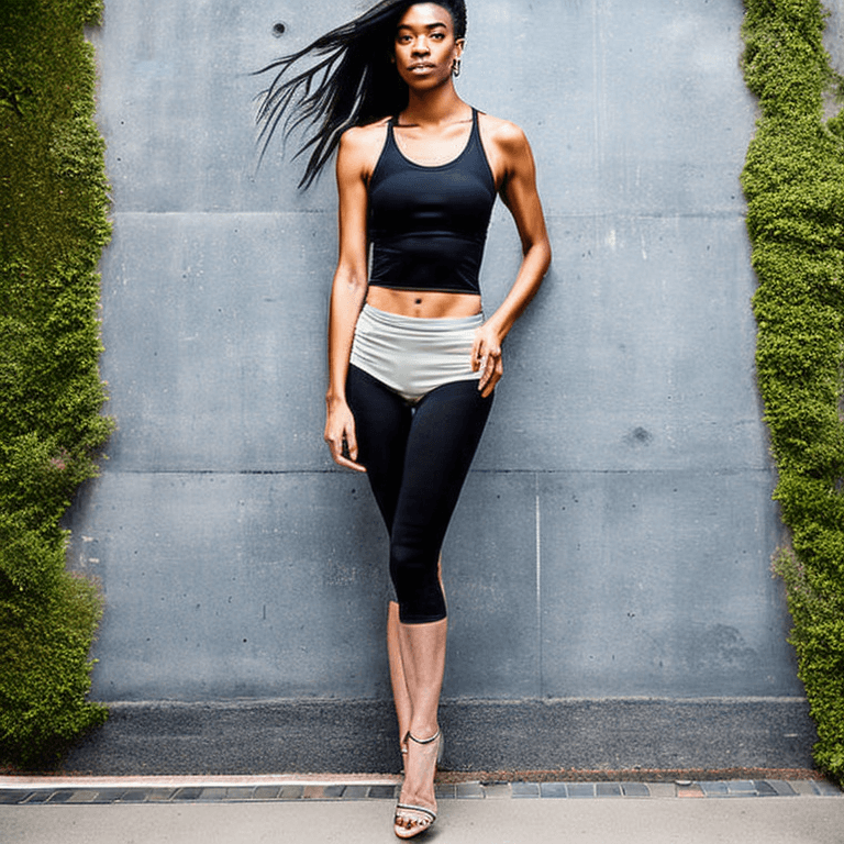 AI generated: High resolution photography of a skinny woman, astride
