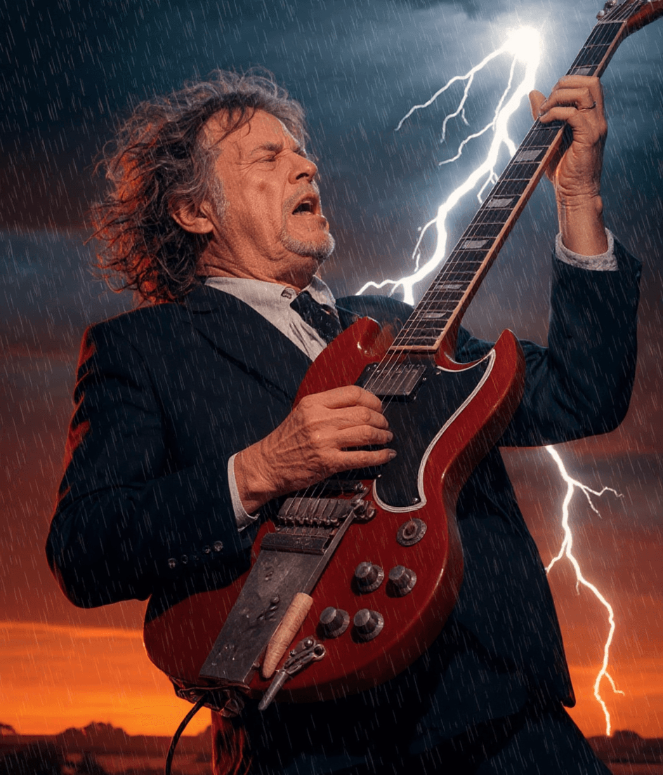 AI generated: ACDC song called THUNDERSTRUCK combined with outback story from Aboriginal Elders Ancestors about Na...