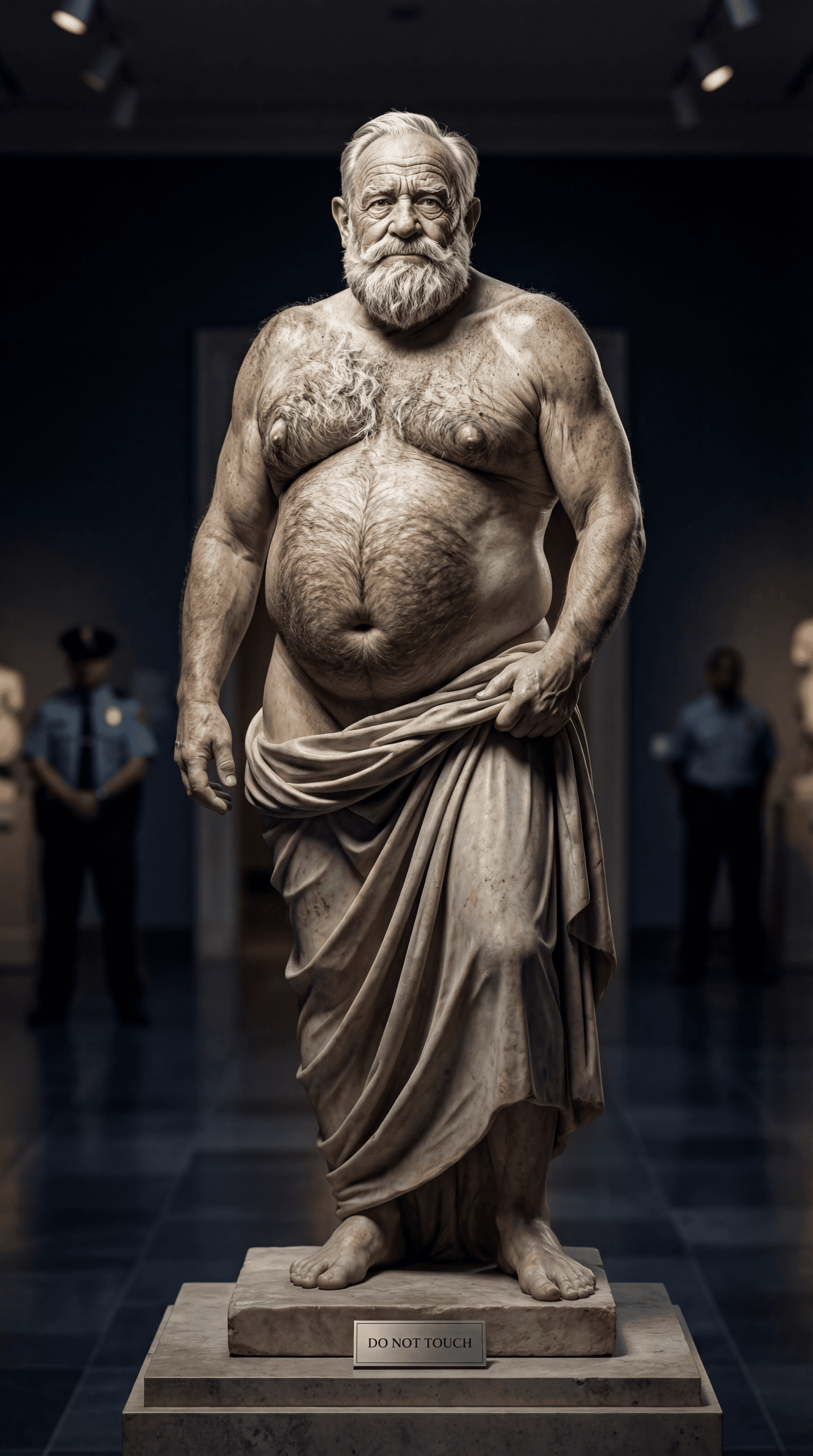 AI generated: ULTRA-REALISTIC FINE ART EDITORIAL PHOTOGRAPHY (vertical, 9:16).
High-end museum campaign aesthetic,...
