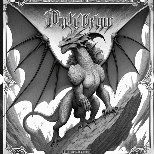 AI generated: Drawing of a medieval dragon, total body, by Hugh Hughes, promotional art, cover art of graphic nove...