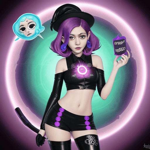 AI generated: octoling goddess, Splatoon, magician's assistant, brainless, hypnosis