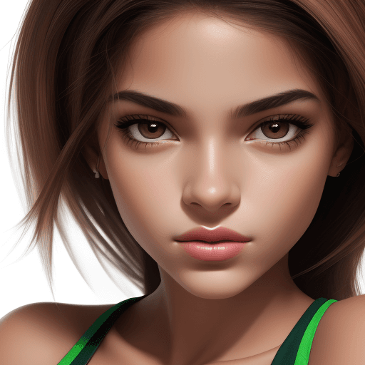 AI generated: create image of woman, face teenager, style brazilian woman, 4k