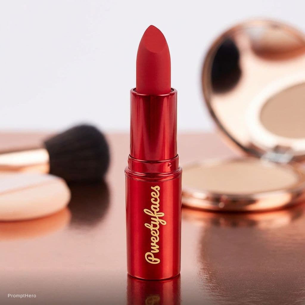 AI generated: Create a red lipstick brand called Pweetyfaces