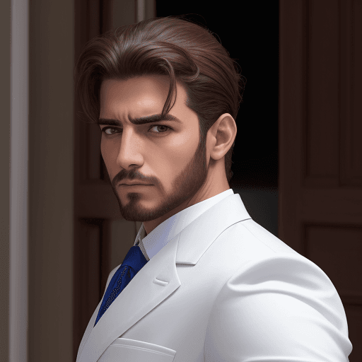 AI generated: Hombre con terno viendo de frente
